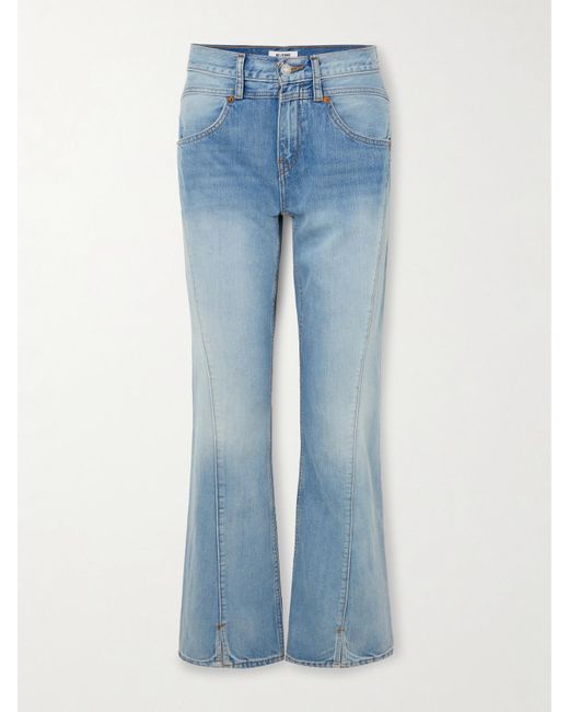 Re/done Blue Mid-Rise Flared Jeans