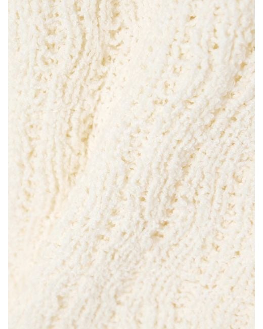 Loulou de Saison Natural Aisala Open-Knit Cotton-Blend Chenille Dress