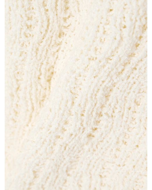 Loulou de Saison Natural Aisala Open-Knit Cotton-Blend Chenille Dress