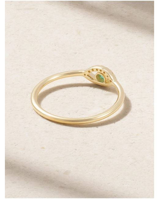 Melissa Joy Manning Natural Wink Ring Aus 14 Karat Mit Smaragd Und Diamanten