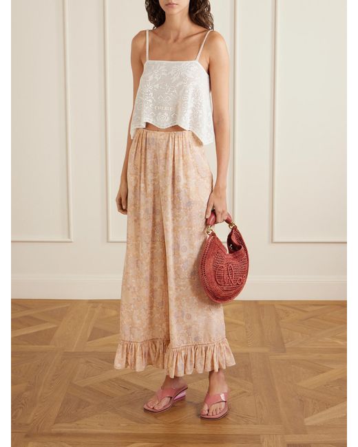 Chloé Pink Swimming Cool Patent-Leather Sandals