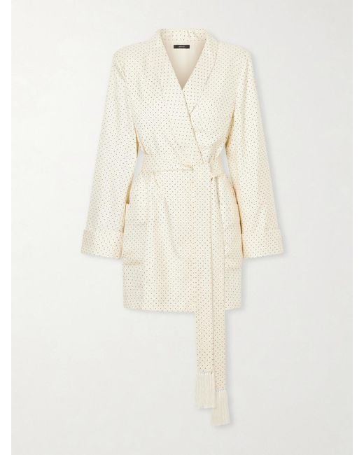 Tom Ford Natural Polka-Dot Silk Robe