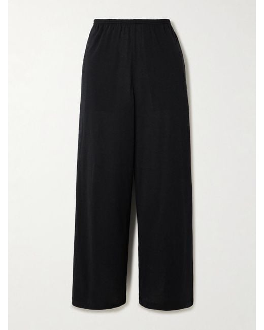 Totême  Black Hose Aus Jersey Aus Einer Seiden-Biobaumwollmischung