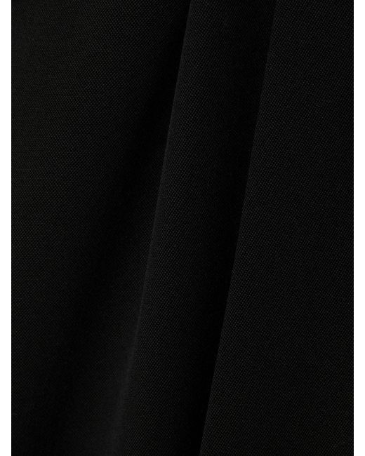 Saint Laurent Black Pleated Grain De Poudre Wool Wide-Leg Pants