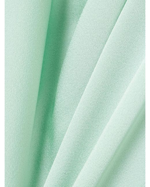 Stella McCartney Green Embellished Draped Satin Gown