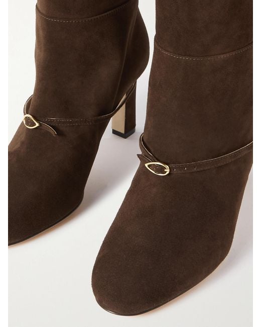 JENNIFER CHAMANDI Brown Samuele 85 Suede Knee Boots