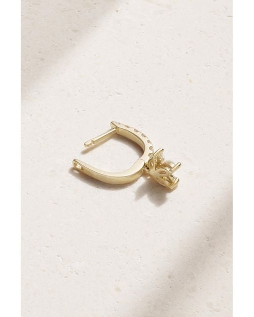 Jacquie Aiche Natural 14-Karat Diamond Single Hoop Earring
