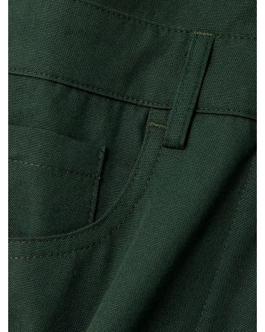 Rivet Utility Green Boyfriend Cotton-Canvas Jumpsuit