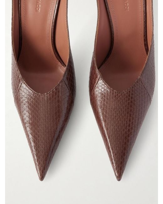 AMINA MUADDI Brown Anok Snake Pumps