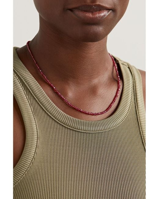 JIA JIA Natural Net Sustain Birthstone 14-Karat Beaded Necklace