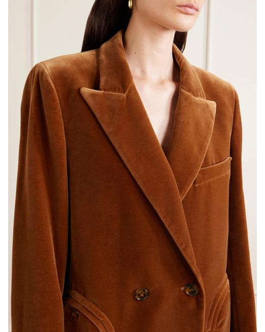 Blazé Milano Brown Everynight Cotton-Velvet Blazer