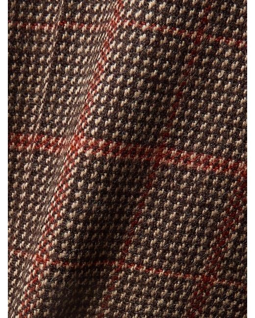 Chloé Brown Checked Wool Flared Pants