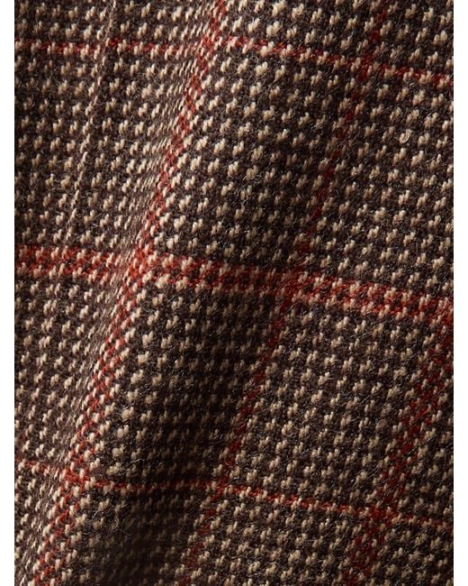 Pantalon Évasé En Laine À Carreaux Chloé en coloris Brown