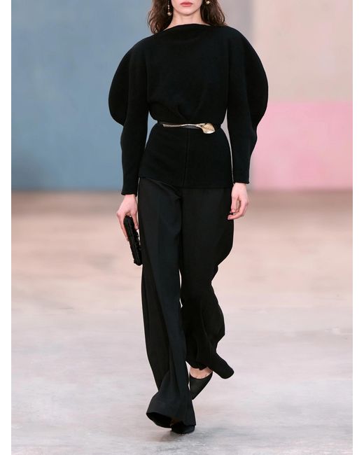 Carolina Herrera Black Wool And Cashmere-Blend Sweater