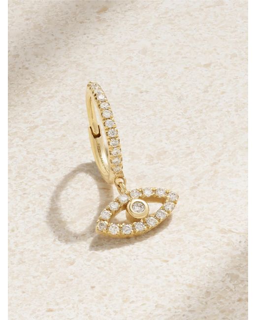 PERSÉE Natural Eye Einzelne Creole Aus 18 Karat Mit Diamanten