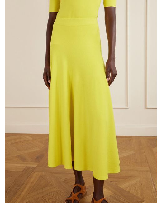 Gabriela Hearst Yellow Cairan Wool Maxi Skirt