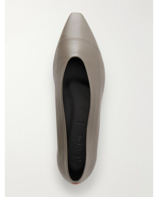 Aeyde Natural Betty Leather Ballet Flats