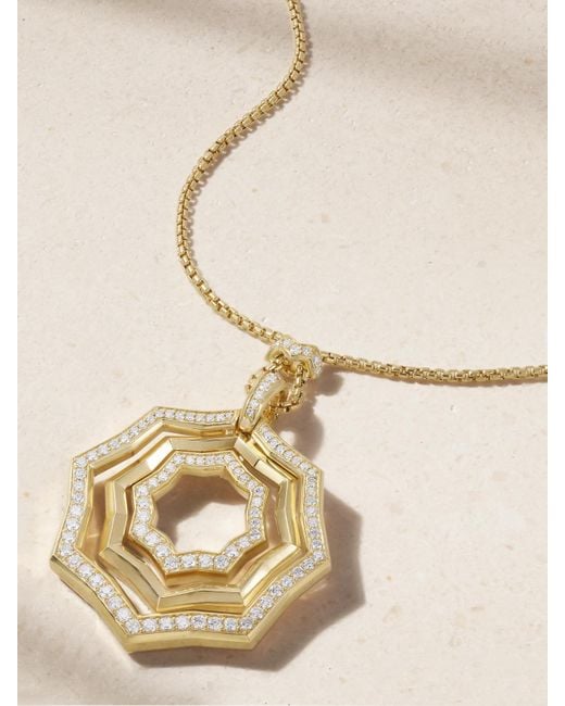 Collier En Or 18 Carats (750/1000) Et Diamants Zig Zag Stax David Yurman en coloris Natural