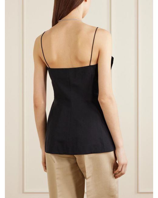 FFORME Black Eilwen Cotton And Silk Blend Top