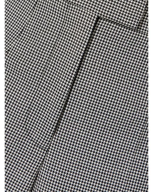 Alexander McQueen Gray Hose Mit Geradem Bein Aus Einer Woll-Mohairmischung Mit Hahnentrittmuster Und Bügelfalten
