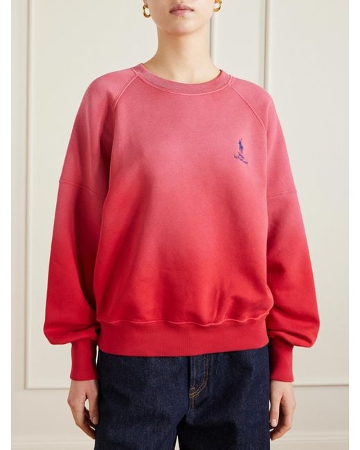 Polo Ralph Lauren Embroidered Cotton-Blend Jersey Sweatshirt