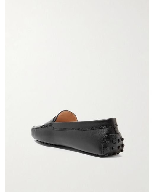Tod's White Gommino Leather Loafers