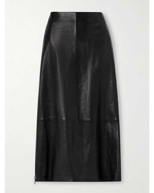 Brandon Maxwell Black The Avery Midirock Aus Leder