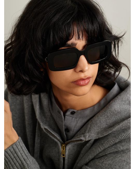 Céline Black Triomphe Oversized-Sonnenbrille Mit Eckigem Rahmen Aus Azetat