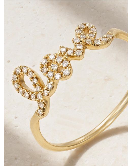 Sydney Evan Metallic Love 14-Karat Diamond Ring