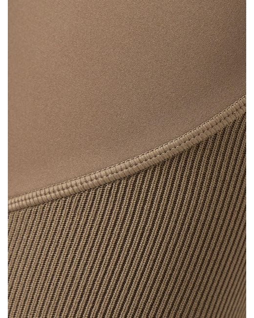 Adidas By Stella McCartney Natural Leggings Aus Recyceltem Stretch-Material Und Rippstrick