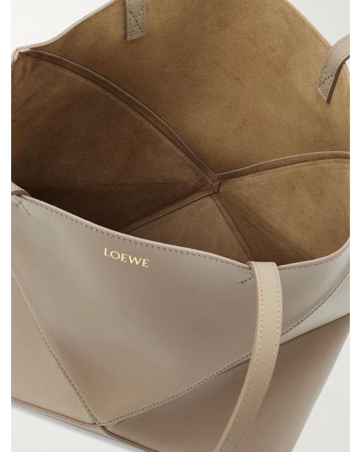 Loewe Natural Puzzle Fold Convertible Medium Leather Tote