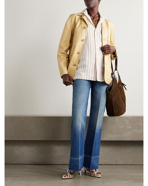 Ralph Lauren Natural Capri Striped Linen Shirt