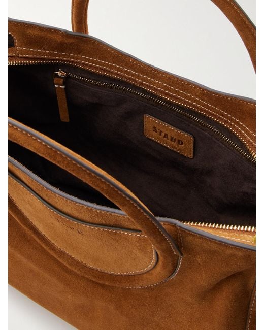 Staud Brown Maude Suede Tote