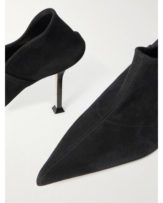 Christen Black Helix Suede Pumps