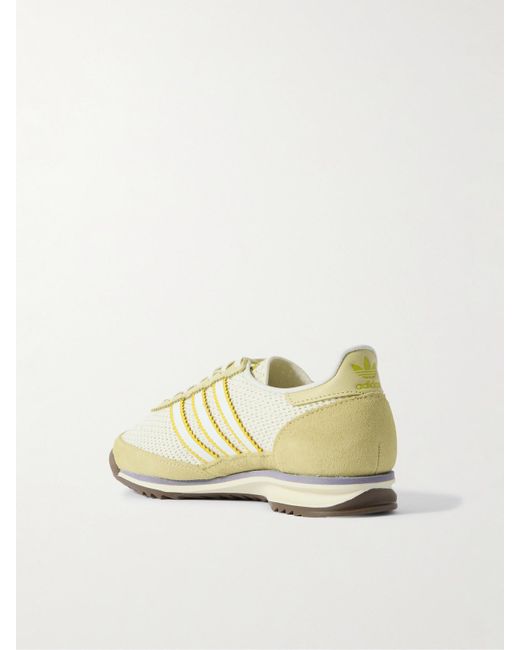 Adidas Originals Metallic Sl 72 Og Suede And Leather-Trimmed Mesh Sneakers