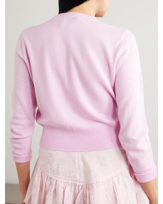 Isabel Marant Pink Idesia Merino Wool And Cashmere-Blend Cardigan