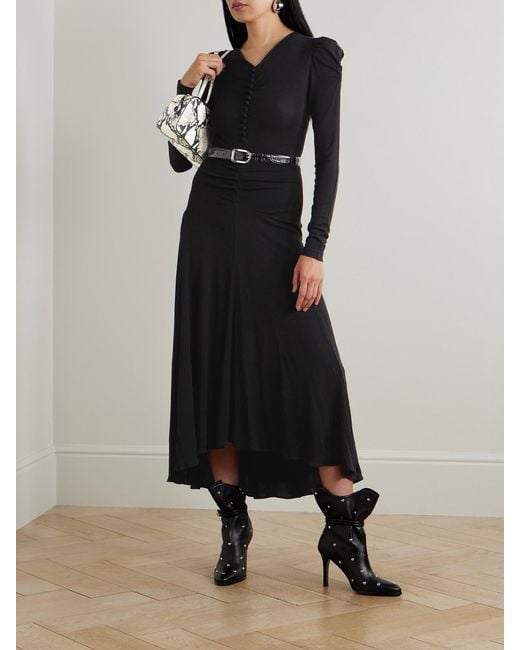 aje exclusive rushes raffia-trimmed knit midi dress Elva Raffia Knit Midi Dress