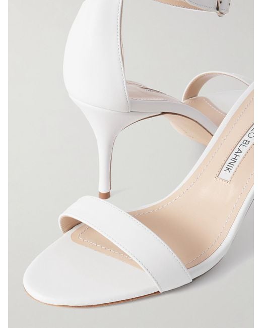 Manolo Blahnik Natural Chaos 70 Sandalen Aus Leder