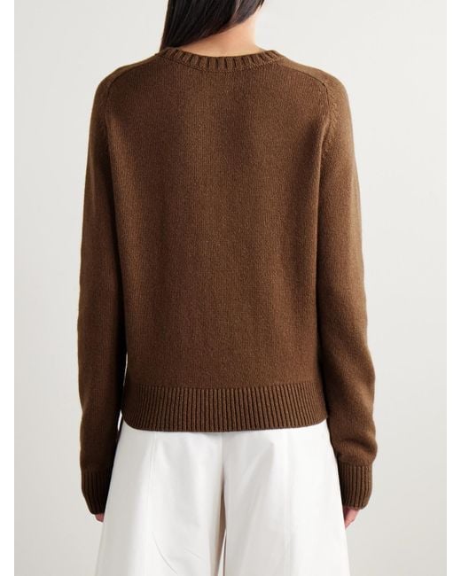 Khaite Brown Nera Kaschmirpullover