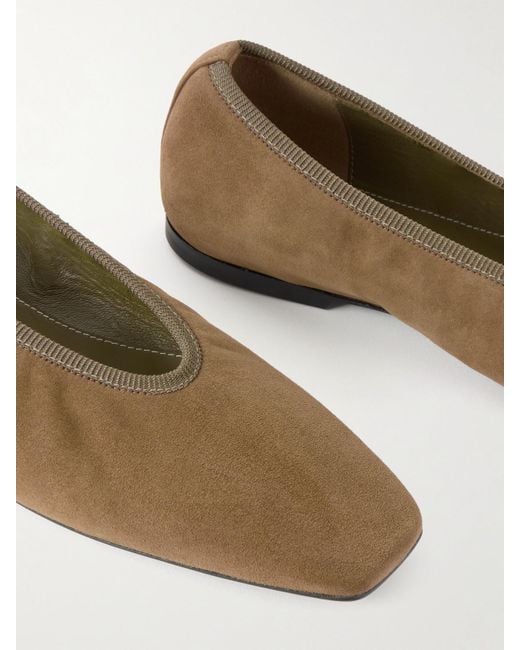 Totême Multicolor Minimalist Suede Ballet Flats