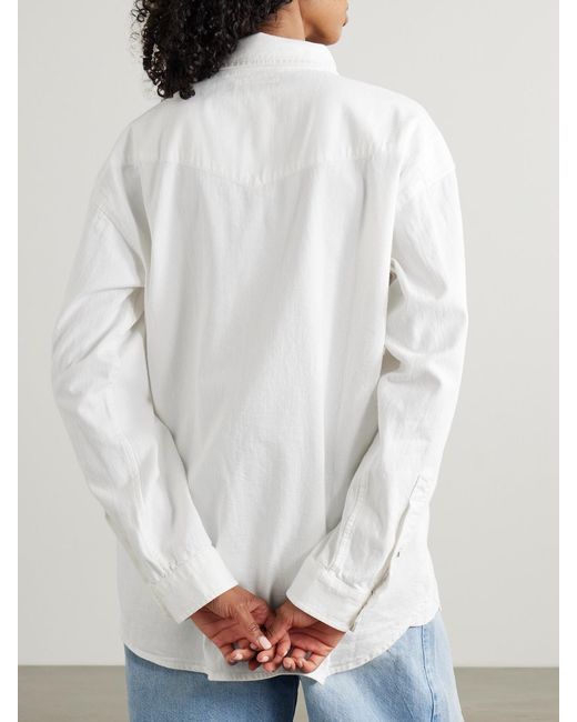 Mother White The Exes And Oh's Denim Shirt