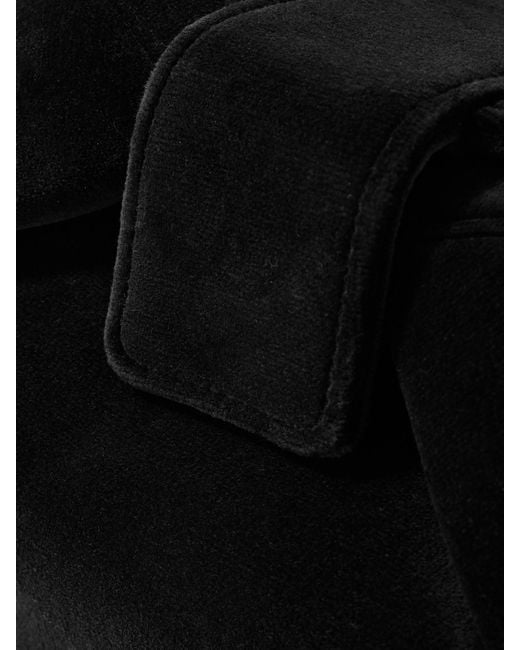 Gabriela Hearst Black Soft Demi Velvet Clutch