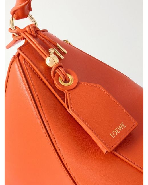 Loewe Orange Paula's Ibiza Puzzle Small Leather Shoulder Bag