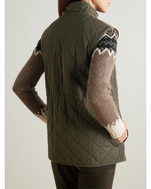 James Purdey & Sons Green Quilted Shell Vest