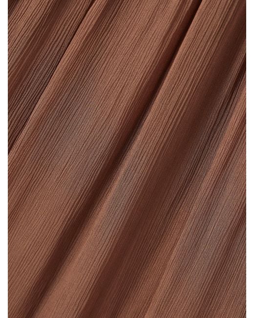 Staud Brown Dalton Maxikleid Aus Krepon Mit Raffungen