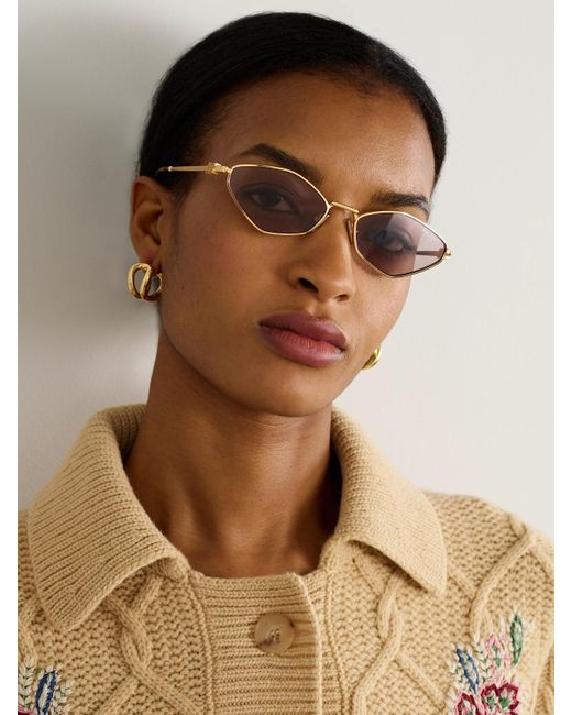 Miu Miu Natural Hexagon-Frame-Tone Sunglasses