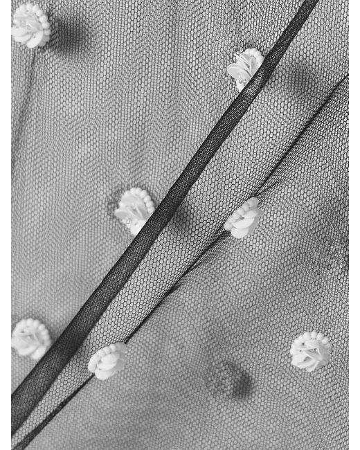 Isabel Marant Gray Elicy Embellished Tulle Tank