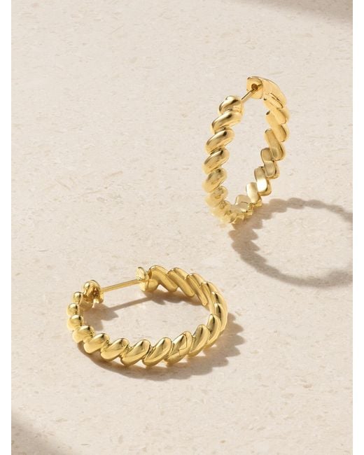 Anita Ko Natural 18-Karat Hoop Earrings
