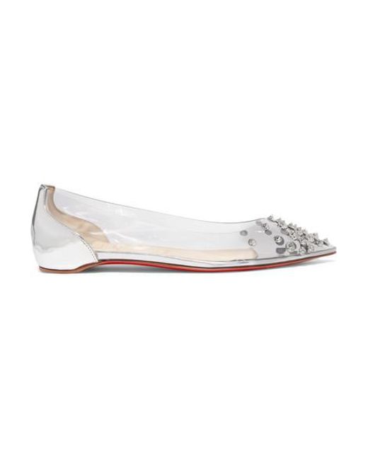 christian louboutin pvc flats