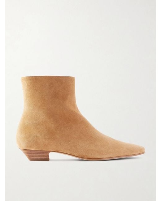 Jamie Haller Natural The Lennon Suede Ankle Boots